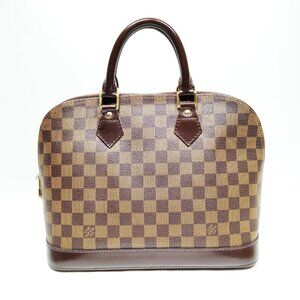 Authentic Louis Vuitton Alma Brown Damier Hand Bag mn610-010826